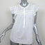 Xirena Flutter Sleeve Top Luna White Lace-Trim Cotton Size Medium