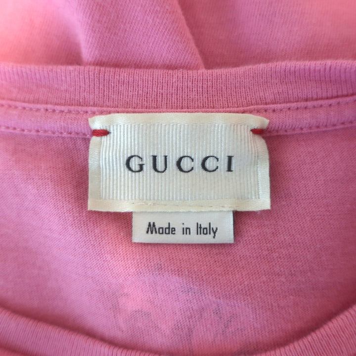 Gucci Kids Winged Tiger GG Logo T-Shirt Pink Size 8