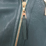 Louis Vuitton Convertible Biker Jacket Vest Emerald Leather Size 36