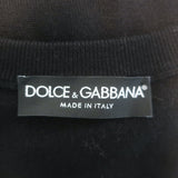 Dolce & Gabbana Floral-Embroidered Puff Sleeve Cardigan Black Wool Size 40