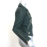 Louis Vuitton Convertible Biker Jacket Vest Emerald Leather Size 36