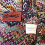 Missoni Zig Zag Knit Halter Maxi Dress Multicolor Rayon Size 44