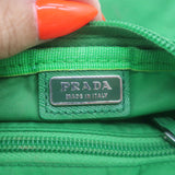 Prada Tessuto Cosmetic Bag Kelly Green Nylon Mini Pouch