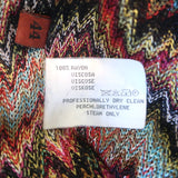 Missoni Zig Zag Knit Halter Maxi Dress Multicolor Rayon Size 44