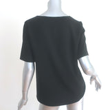 Jenni Kayne Crepe Tee Black Size Small Short Sleeve Top