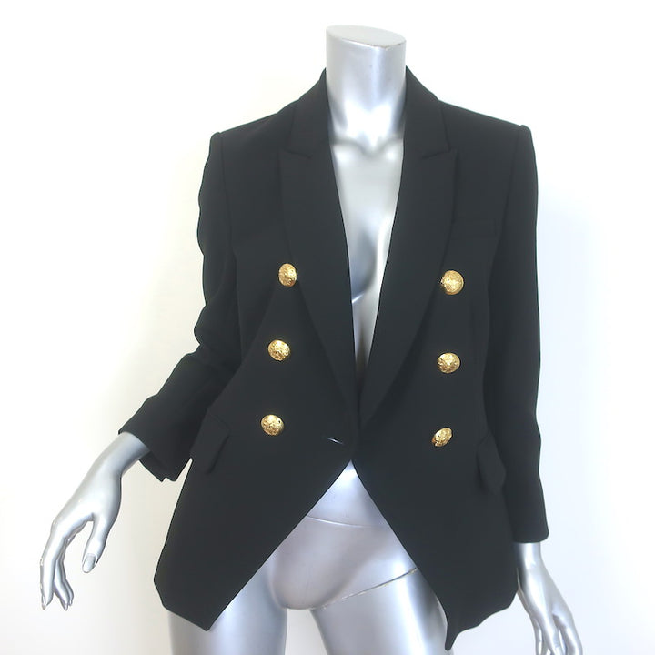 Veronica Beard Miller Dickey Jacket Black/Gold Size 4 Double Breasted Blazer