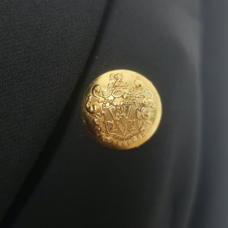 Veronica Beard Miller Dickey Jacket Black/Gold Size 4 Double Breasted Blazer