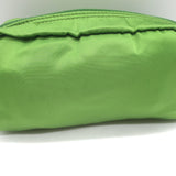 Prada Tessuto Long Cosmetic Bag Pea Green Nylon Small Pouch