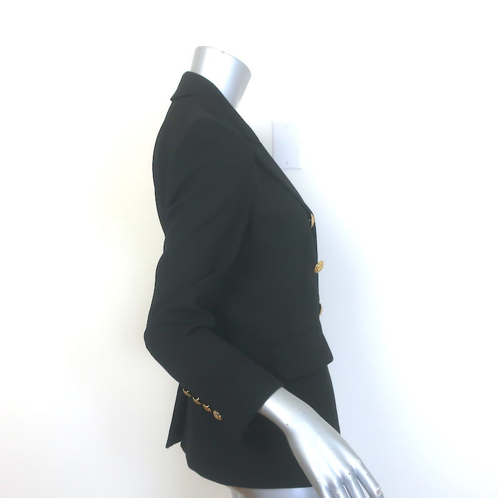 Veronica Beard Miller Dickey Jacket Black/Gold Size 4 Double Breasted Blazer