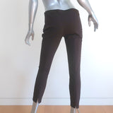 The Row Pintuck Cropped Pants Dark Brown Stretch Crepe Size 4
