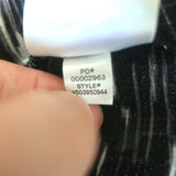 Vince Long Sleeve Midi Dress Black Brushstroke Print Silk Chiffon Size Medium