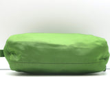 Prada Tessuto Long Cosmetic Bag Pea Green Nylon Small Pouch