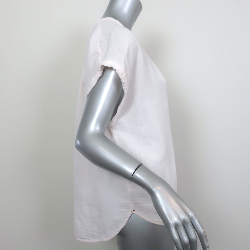 Xirena Cap Sleeve Top Sam Light Pink Cotton Gauze Size Medium