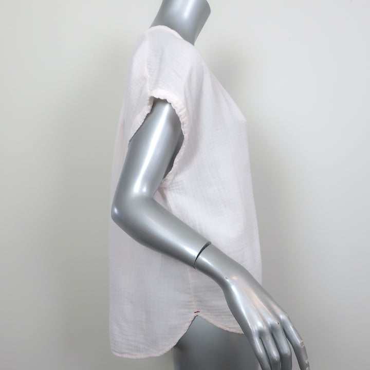 Xirena Cap Sleeve Top Sam Light Pink Cotton Gauze Size Medium
