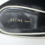 Celine Pointed Toe Mules White Leather Size 38.5