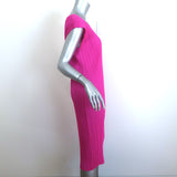 Pleats Please Issey Miyake July Cap Sleeve Midi Dress Hot Pink Size 5