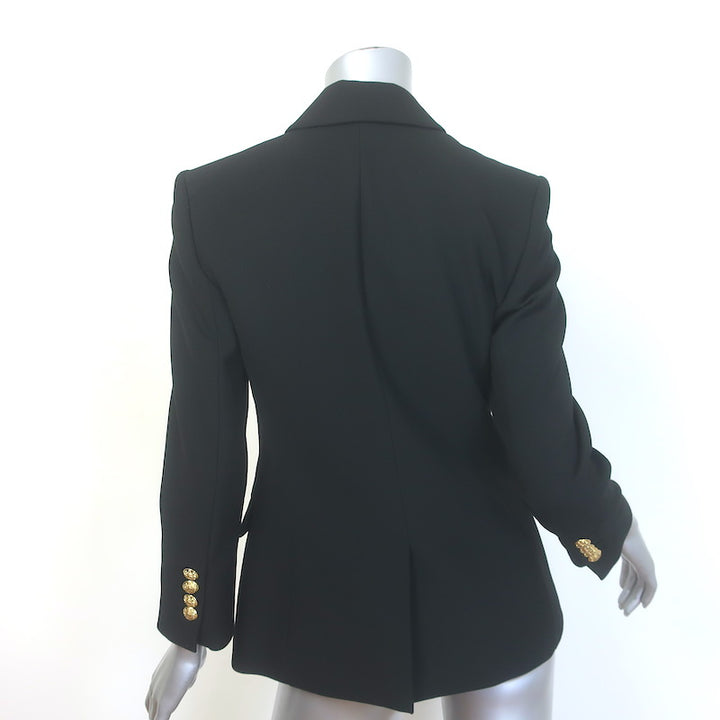 Veronica Beard Miller Dickey Jacket Black/Gold Size 4 Double Breasted Blazer