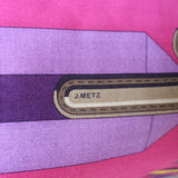 Hermes Les Sangles by J.Metz 140cm Scarf Shawl Fuchsia Cashmere-Silk