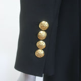 Veronica Beard Miller Dickey Jacket Black/Gold Size 4 Double Breasted Blazer