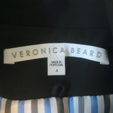 Veronica Beard Miller Dickey Jacket Black/Gold Size 4 Double Breasted Blazer