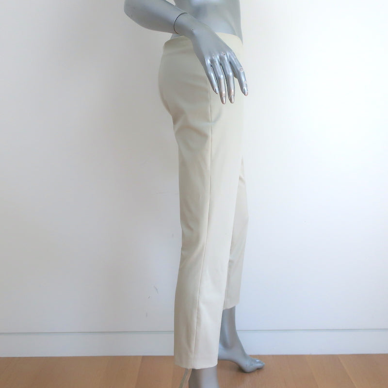 The Row Cropped Pants Ecru Stretch Crepe Size 4