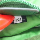 Prada Tessuto Long Cosmetic Bag Pea Green Nylon Small Pouch