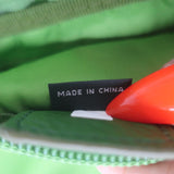 Prada Tessuto Long Cosmetic Bag Pea Green Nylon Small Pouch
