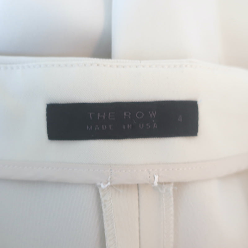 The Row Cropped Pants Ecru Stretch Crepe Size 4