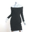 L'Agence Off the Shoulder Mini Dress Daphne Black Stretch Jersey Size Large