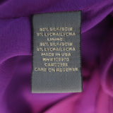 Zac Posen Ruched Flutter Sleeve Sheath Dress Purple Stretch Silk Size 4