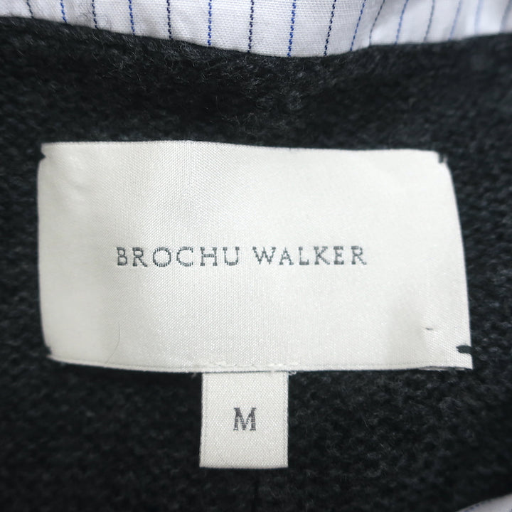 Brochu Walker Nye Layered Sweater Vest Mini Dress Gray/White Striped Size Medium