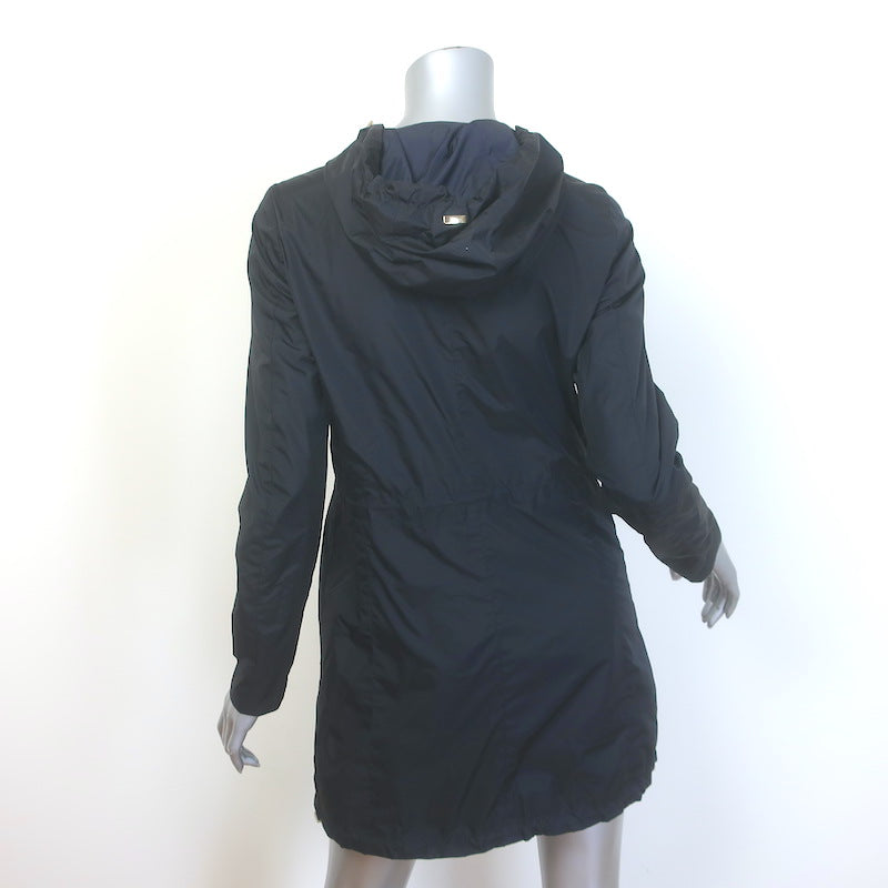 Herno Techno Taffeta Hooded Packable Parka Black Size 40