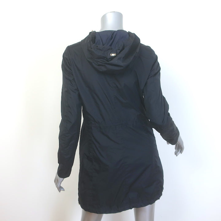 Herno Techno Taffeta Hooded Packable Parka Black Size 40