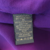 Zac Posen Ruched Flutter Sleeve Sheath Dress Purple Stretch Silk Size 4