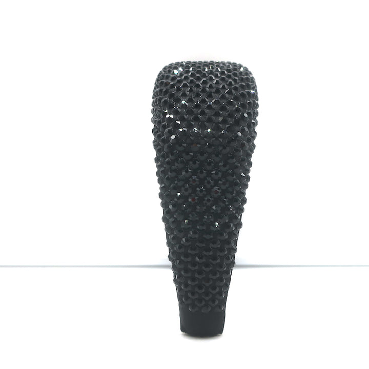 Prada Oversized Crystal-Embellished Padded Headband Black Satin