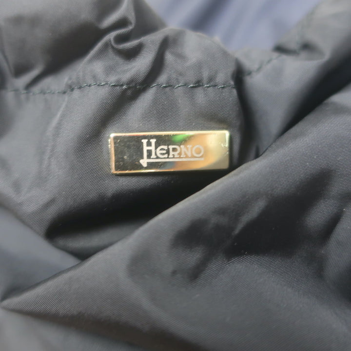 Herno Techno Taffeta Hooded Packable Parka Black Size 40