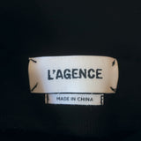 L'Agence Off the Shoulder Mini Dress Daphne Black Stretch Jersey Size Large