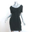 T by Alexander Wang Tie-Neck Dress Black Cotton Size Large Short Sleeve Mini