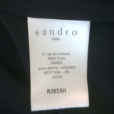 Sandro Rozen Bow-Neck Lace Mini Dress Black Size 2 NEW
