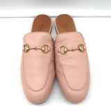 Gucci Princetown Mules Light Pink Leather Size 37.5