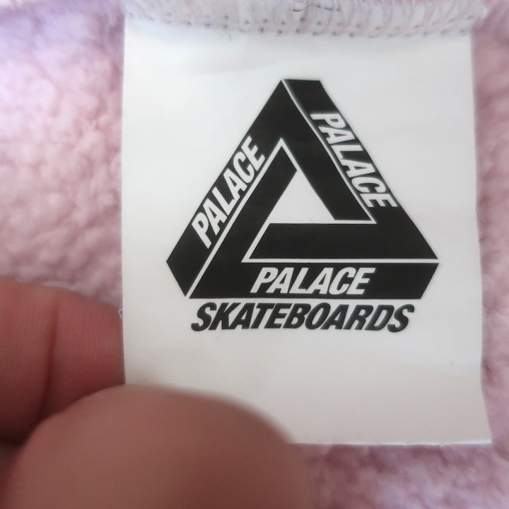 Palace Skateboards Embroidered Stud Hoodie Pink Size Large