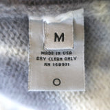 The Elder Statesman Tie Dye Cashmere Mock Neck Sweater Cream/Blue Size Medium