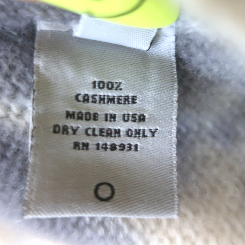 The Elder Statesman Tie Dye Cashmere Mock Neck Sweater Cream/Blue Size Medium