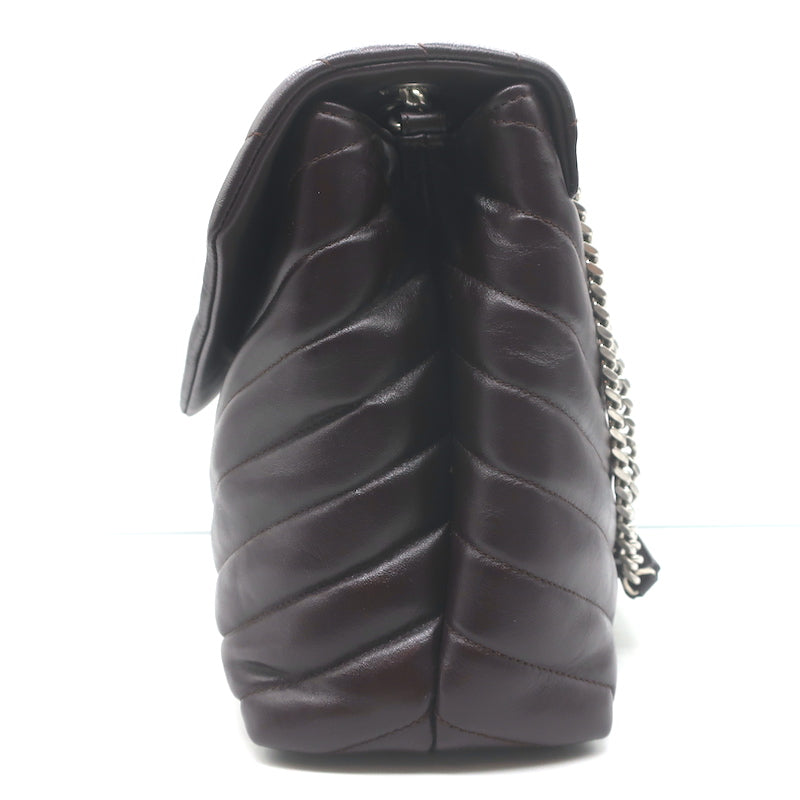 Saint Laurent Medium LouLou Bag Dark Brown Matelasse Y Quilted Leather Crossbody