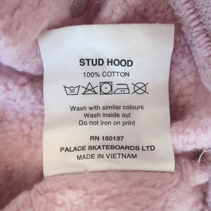 Palace Skateboards Embroidered Stud Hoodie Pink Size Large