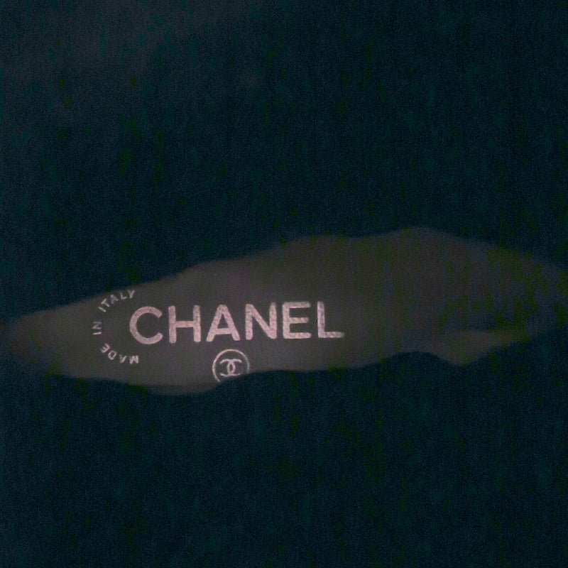 Chanel 14A CC Riding Boots Black Grained Leather Size 39