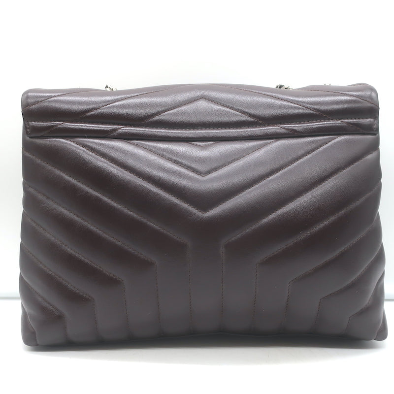 Saint Laurent Medium LouLou Bag Dark Brown Matelasse Y Quilted Leather Crossbody
