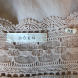 Doen Crochet Lace-Trimmed Maxi Dress Blush Ramie Size Extra Small