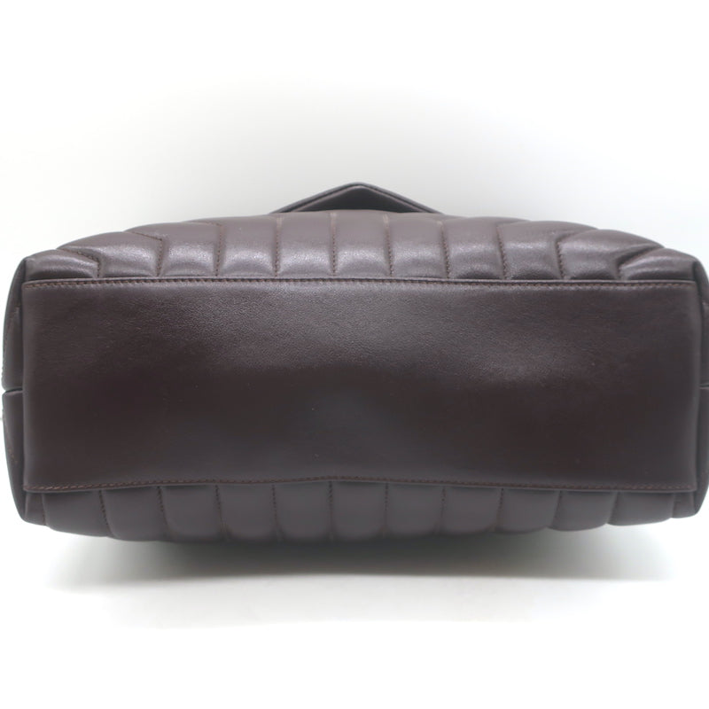 Saint Laurent Medium LouLou Bag Dark Brown Matelasse Y Quilted Leather Crossbody