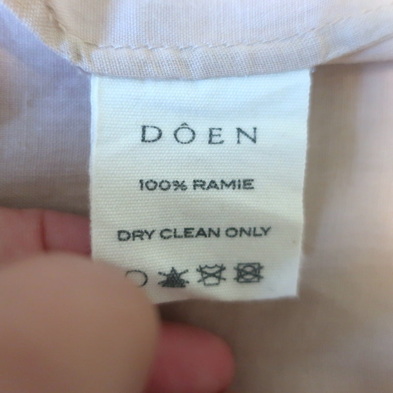 Doen Crochet Lace-Trimmed Maxi Dress Blush Ramie Size Extra Small